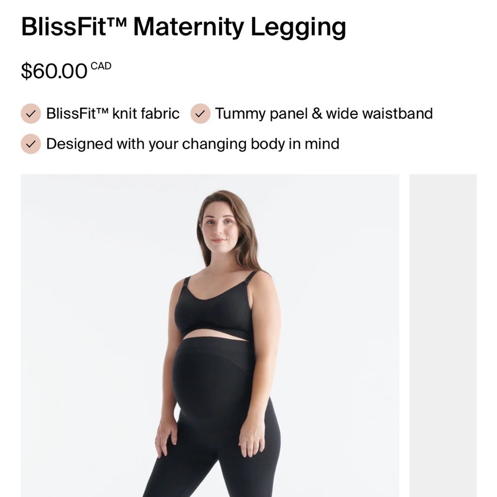 Knix Maternity Black Leggings